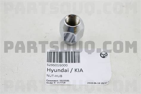 52950M1000 Hyundai / KIA NUT-HUB, Price: 1.06$, Weight: 0.04kg ...
