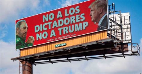 Cartel comparando a Trump con Fidel Castro será retirado en Miami