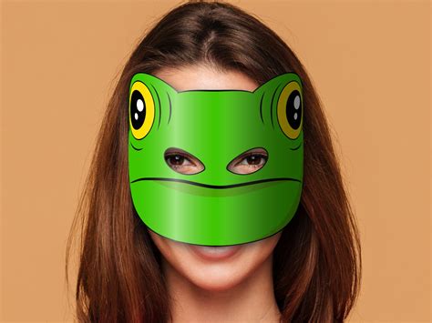 Frog Mask Printable, Paper DIY for Kids and Adults. PDF Template ...