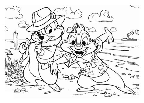 Chip and Dale Coloring Pages - Free Printable Coloring Pages for Kids