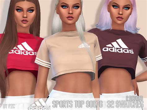 The Sims Resource - Adidas Sports Top 90876(mesh required)