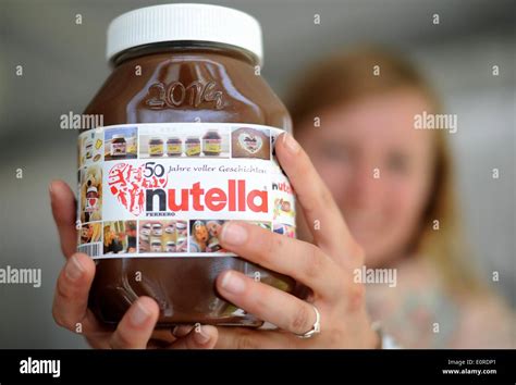 Dortmund, Germany. 18th May, 2014. A 50th birthday jar of Nutella at ...