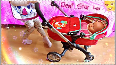 ОБЗОР 🚺 Коляска для куклы 2 в 1 Demi Star Lux 🎀 ДЕТСКИЙ МИР УФА Baby ...