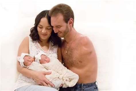 Limbless Evangelist, Nick Vujicic Shares New Adorable Photos Of His Twins