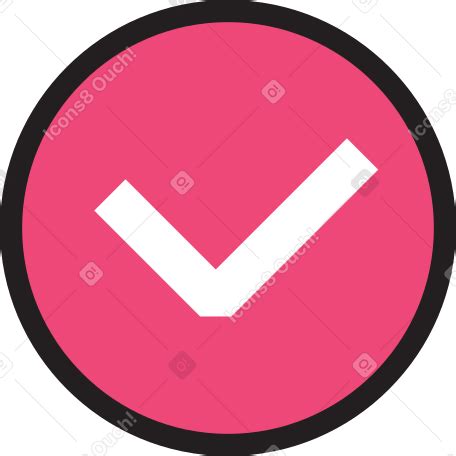 Круглый значок с галочкой в PNG, SVG