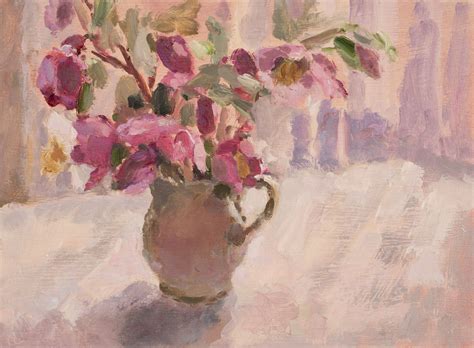 Buy Hellebores, Original Painting by Lynne Cartlidge, Wychwood Art