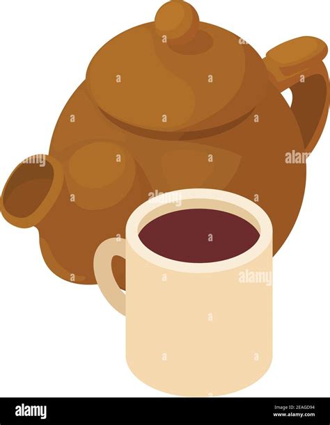 tea break icon isometric illustration  tea break vector icon  web