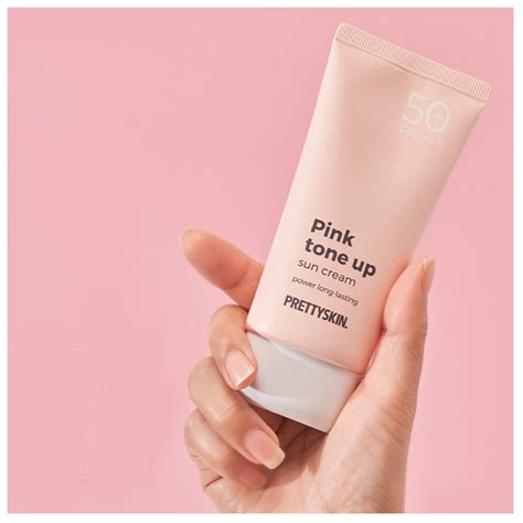 Тонирующий розовый солнцезащитный крем для лица PrettySkin Pink Tone-Up ...