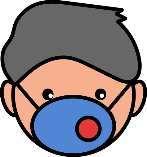 Smart Man Wearing N95 Mask Colorful Icon. 24198378 Vector Art at Vecteezy