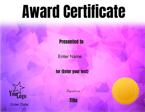 Free Editable Certificate Template | Customize Online & Print at Home