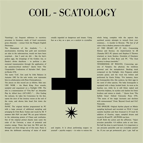 Coil Scatology Custom LP cover/poster : Coil