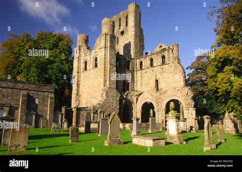 autumn  romantic remains  medieval kelso abbey  kelso