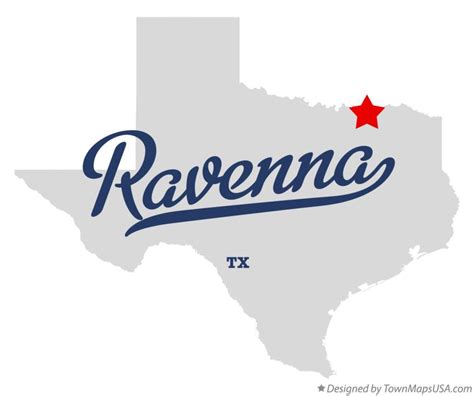 Map of Ravenna, TX, Texas