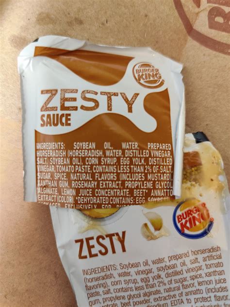 They have ruined Zesty Sauce. : r/BurgerKing