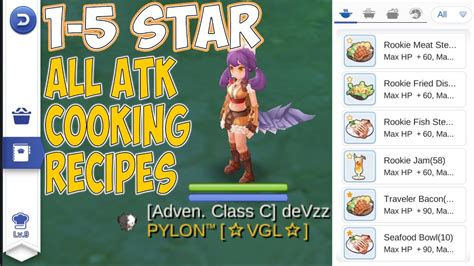 Cooking Recipes 1-5 Star | Food Buff Recipes | Ragnarok Mobile Eternal ...