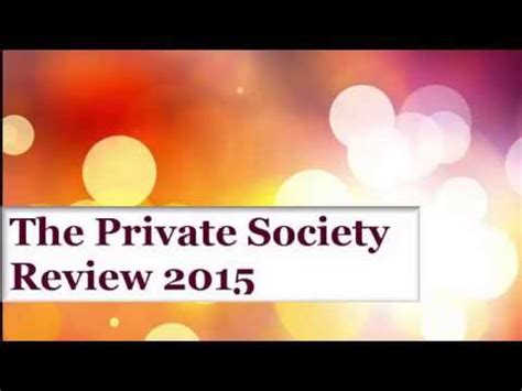 The Private Society Review - YouTube