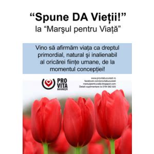 spune da vietii la marsul pentru viata