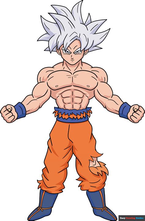 draw goku ultra instinct full body  easy drawing tutorial