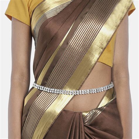 buy peora kundan waist belt kamar bandh belly chain  women