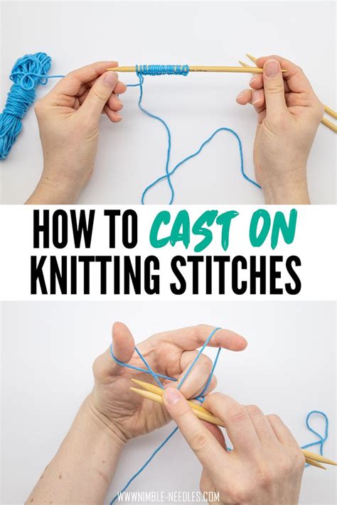 How to cast on knitting stitches - 3 easy methods for beginners | Cast on knitting, Knitting ...