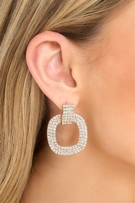 Dazzling Gold Earrings - All Earrings | Red Dress