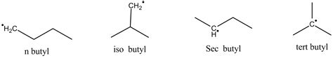 How many isomers are possible for alkyl group C4H9??draw structure of ...