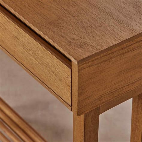 Narrow Oak Console Table (30cm deep) with Storage | Fishe and Lilly