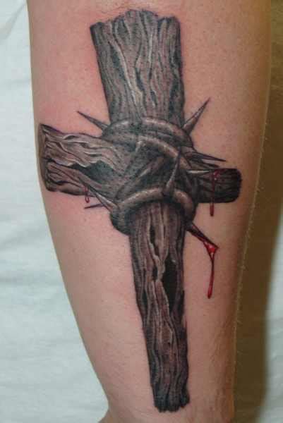 wooden cross by Handsome: TattooNOW