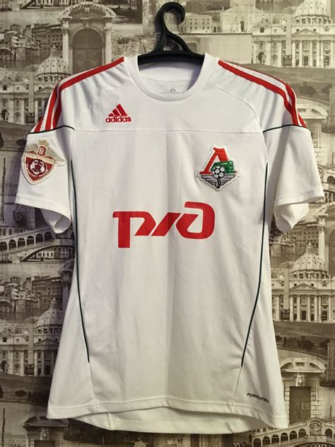 Lokomotiv Moscow Away football shirt 2010. Sponsored by Russian Railways