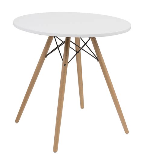 Emerald Home Annette White and Natural Beechwood 27.5" Dining Table