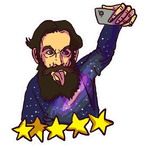 Стикеры Telegram Лев Толстой хипстер