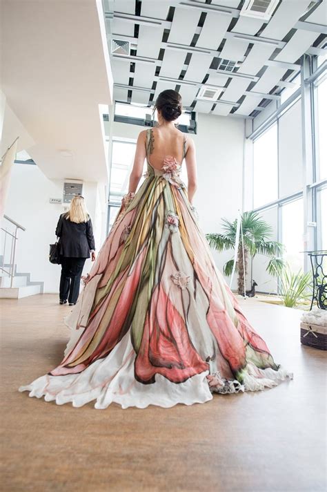 Long Mother of the Bride Dress, Hand Painted Silk Dress, Wedding Guest