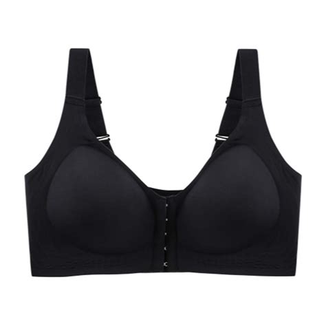 BYHONG Women's Plus Size Wireless Bra with Front Closure Seamless Back