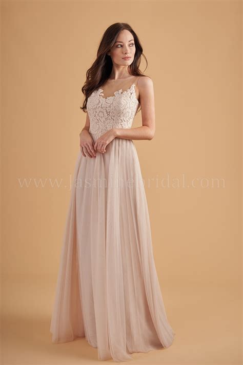 Illusion Neckline Bridesmaid Dresses
