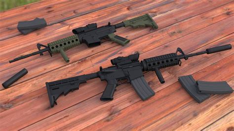 3d Model M4a1 Scope