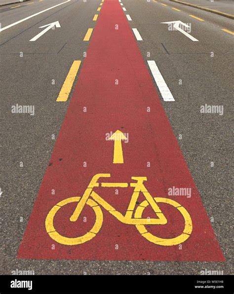 bicycle track cycle track stock photo alamy