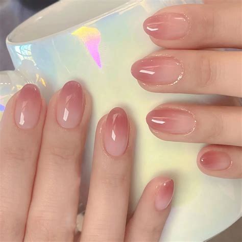 Накладные ногти с золотым французским дизайном, 24 шт | AliExpress
