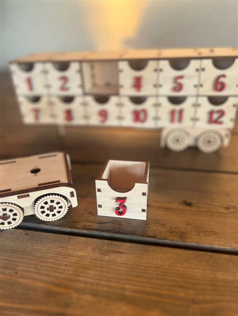christmas advent calendar truck calendar diy etsy
