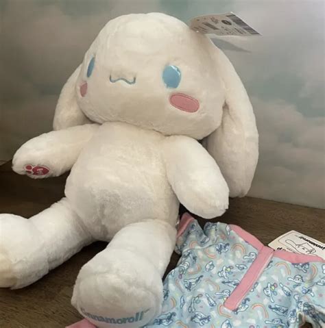 BUILD A BEAR Sanrio Cinnamoroll Plush with Sleeper PJs Cinnamon Roll ...