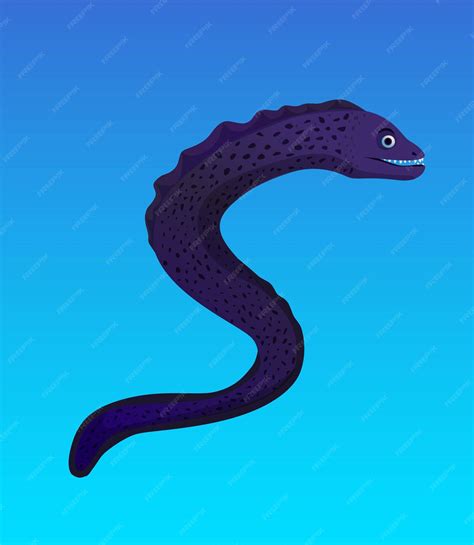Premium Vector | Vector moray eel cartoon illustration