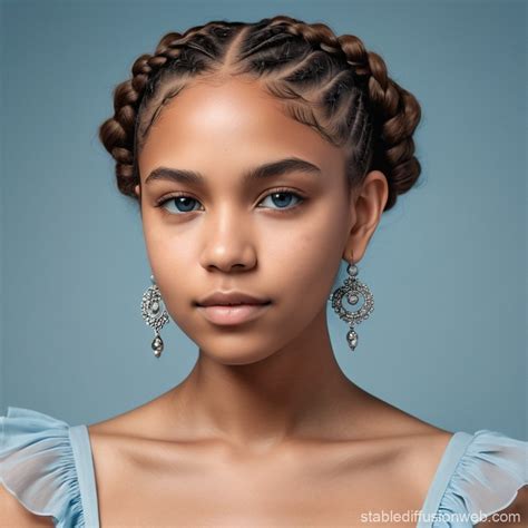 young woman  light brown skin  refinement stable diffusion