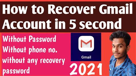 How To Recover Gmail Account Without Phone Number WithOut verification ...