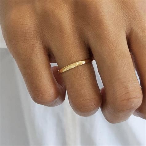 plain gold ring etsy