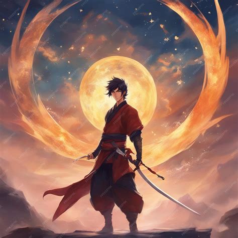 premium ai image young man ninja anime boy wallpaper