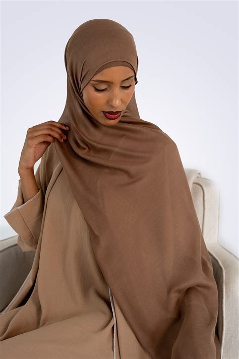 Matching Modal Hijab & Undercap - Nude Brown| Raha Collection – RĀHA