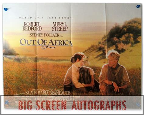 Out Of Africa quad poster | Big Screen Autographs