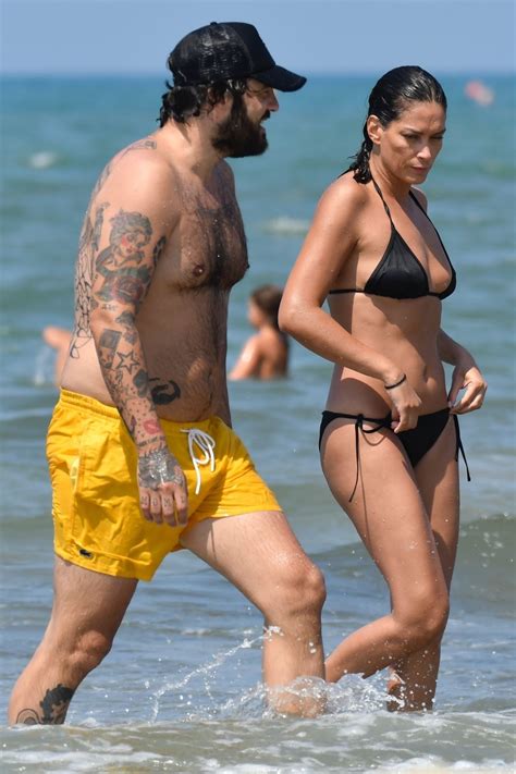 Fernanda Lessa and Luca Zocchi at the Beach in Pietrasanta 07/30/2018