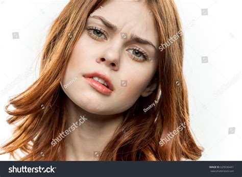 Woman Face Upset Beauty Stock Photo 629036441 | Shutterstock