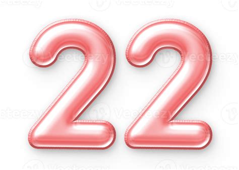22 Number Balloon Pink 24652379 PNG