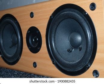 Loud Uncovered Speaker Box Wooden Texture Stock Photo 1900882435 ...